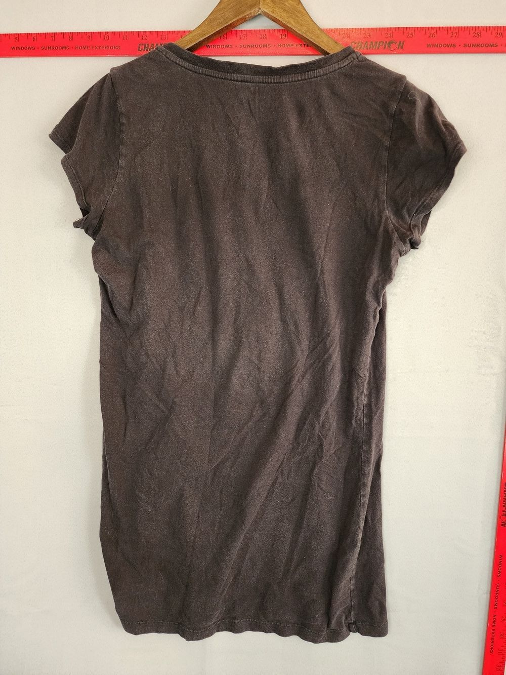 Disney Black V-Neck Tee with Faded Mickey Graphic Sleep Shirt - Picture 5 of 5
